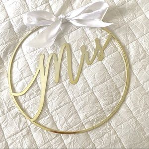 "Mrs" Wedding Decor